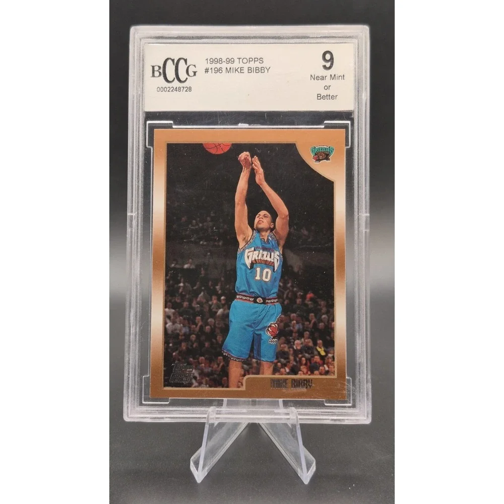1998-99 Topps Mike Bibby #196 Rookie (RC) BCCG 9 Vancouver Grizzlies